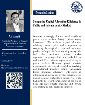 Economics Seminar: Ali Sanati