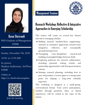 Management Seminar: Kosar Darivandi